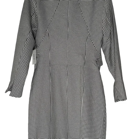 NWT Jason Wu Black And White Houndstooth Blazer Wrap Mini Dress Women’s Size L - Picture 11 of 12